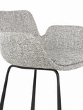 Brit Tresenhocker, 2er-Set in Grau, Detail