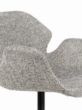 Nikki Armlehnstuhl, 2er-Set in Grau, Detail