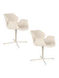 Nikki Armlehnstuhl, 2er-Set in Beige, Ansicht 6
