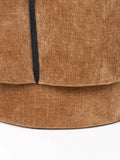 Donna Pouf Samt in Hellbraun, Detail