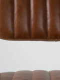 Jake Worn Esszimmerstuhl Kunstleder in Braun, Detail