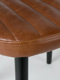 Jake Worn Esszimmerstuhl Kunstleder in Braun, Detail