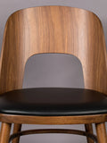 Talika Esszimmerstuhl Walnuss/Schwarz, 2er-Set, Detail