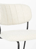 Jolien Esszimmerstuhl Bouclé, 2er-Set in Off-White, Detail