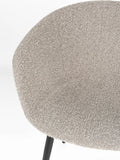 Charly Armlehnstuhl Greige, 2er-Set, Detail