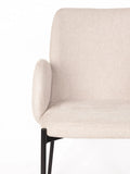 Tjarda Armlehnstuhl, 2er-Set in Taupe, Detail