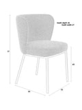 Guus Esszimmerstuhl Beige, 2er-Set, Maßzeichnung