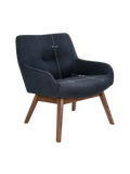 London Loungesessel Stoff/Nussbaum Sessel Living Nordic