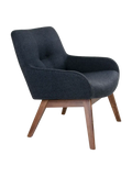 London Loungesessel Stoff/Nussbaum Sessel Living Nordic
