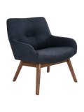 London Loungesessel Stoff/Nussbaum Sessel Living Nordic