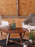 London Loungesessel Stoff/Nussbaum Sessel Living Nordic