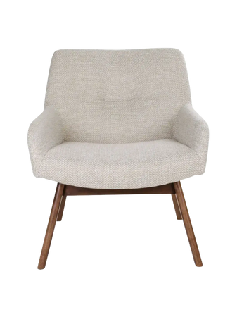 London Loungesessel Stoff/Nussbaum Sessel Living Nordic