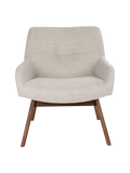 London Loungesessel Stoff/Nussbaum Sessel Living Nordic sand