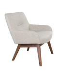 London Loungesessel Stoff/Nussbaum Sessel Living Nordic