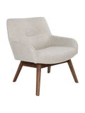 London Loungesessel Stoff/Nussbaum Sessel Living Nordic