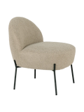 Merida Loungesessel Kunstfell, graubraun/schwarz Sessel Living Nordic