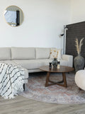 Savona Loungesessel Kunstfell, weiß, Beine in Nussbaum-Optik Sessel Living Nordic