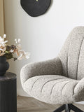 Grandola Loungesessel grau, schwarze Beine, mit Drehfunktion Sessel Living Nordic