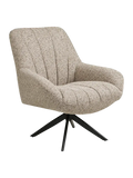 Grandola Loungesessel grau, schwarze Beine, mit Drehfunktion Sessel Living Nordic