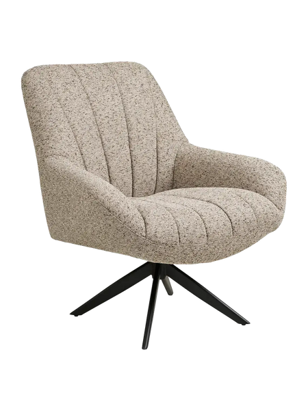 Grandola Loungesessel grau, schwarze Beine, mit Drehfunktion Sessel Living Nordic