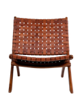 Perugia Klappstuhl Teak/Leder Klappstuhl Living Nordic