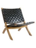 Perugia Klappstuhl Teak/Leder Klappstuhl Living Nordic natur/schwarz