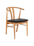 Artenara Esszimmerstuhl Esszimmerstuhl Living Nordic Eichenholz, PU-Sitz, natural / black