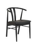 Artenara Esszimmerstuhl Esszimmerstuhl Living Nordic Buche, PU-Sitz, schwarz