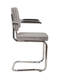 Ridge Kink Rib Armlehnstuhl, 2er-Set in Hellgrau, Ansicht 3