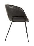 Feston Armlehnstuhl Kunstleder, 2er-Set in Schwarz, Ansicht 3