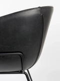 Feston Armlehnstuhl Kunstleder, 2er-Set in Schwarz, Detail