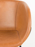 Feston Armlehnstuhl Kunstleder, 2er-Set in Braun, Detail