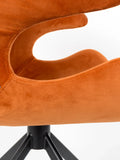 Mia Armlehnstuhl, 2er-Set in Orange, Detail