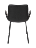 Brit Armlehnstuhl Kunstleder, 2er-Set in Schwarz, Ansicht 5