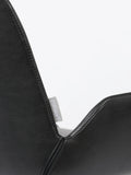 Brit Armlehnstuhl Kunstleder, 2er-Set in Schwarz, Detail