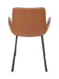 Brit Armlehnstuhl Kunstleder, 2er-Set in Braun, Ansicht 4