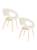 Flexback Armlehnstuhl Beige, 2er-Set, Ansicht 6