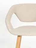Flexback Armlehnstuhl Beige, 2er-Set, Detail