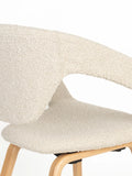 Flexback Armlehnstuhl Beige, 2er-Set, Detail
