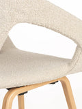 Flexback Armlehnstuhl Beige, 2er-Set, Detail