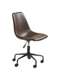 Monaco Bürostuhl PU, dunkelbraun, schwarze Beine Bürostuhl Living Nordic