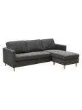 Firenze Sofa mit verstellbarer Récamiere Stoff, dunkelgrau Sofa Living Nordic