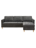 Firenze Sofa mit verstellbarer Récamiere Stoff, dunkelgrau Sofa Living Nordic