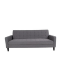 Milton Schlafsofa Stoff Schlafsofa Living Nordic dunkelgrau, schwarze Beine