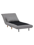 Marlow Schlafsofa Stoff, grau, Beine natur Sofa Living Nordic