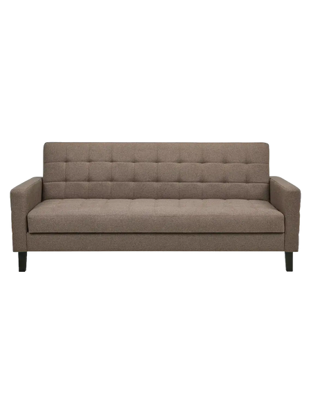 Milton Schlafsofa Stoff Schlafsofa Living Nordic braun, schwarze Beine