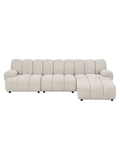 Taza Sofa Sofa Living Nordic Récamiere rechts 275x95-175x77 cm (inkl. Pouf)