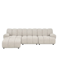 Taza Sofa Sofa Living Nordic Récamiere links 275x95-175x77 cm (inkl. Pouf)