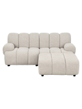 Taza Sofa Sofa Living Nordic Récamiere rechts 190x95-175x77 cm (inkl. Pouf)