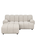 Taza Sofa Sofa Living Nordic Récamiere links 190x95-175x77 cm (inkl. Pouf)